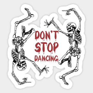 Dance of Death Macabre Skeleton Tshirt Skull Halloween Sticker